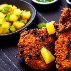 AI Driven Recipe Akara’e Jerk Chicken with Pineapple Salsa