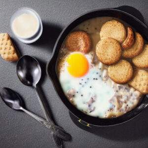 AI Driven Recipe Biscuit and Gravy Breakfast Skillet (4)